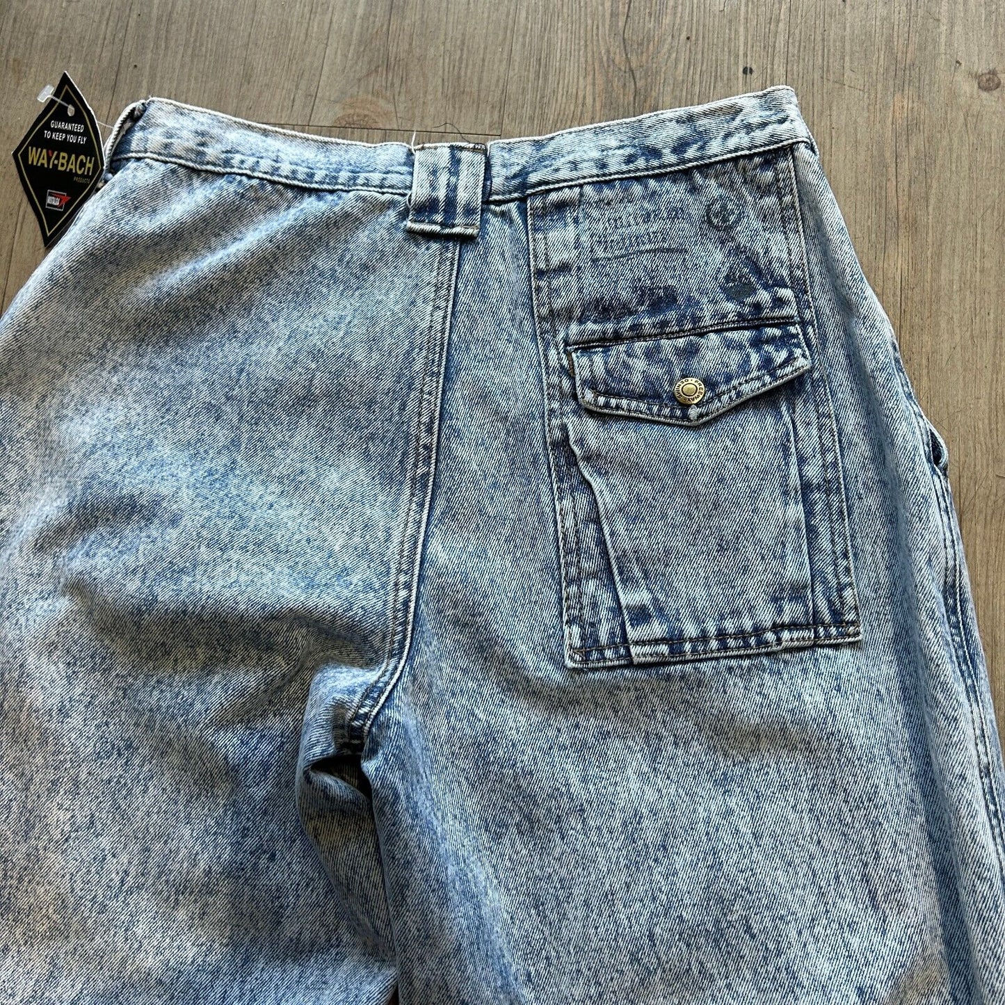 VINTAGE 90s | Gitano Light Acid Wash Loose Fit w Tapper Jeans Pants sz W30 L30