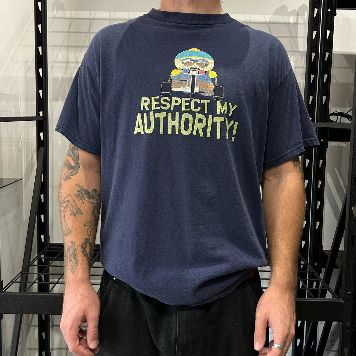 VINTAGE 90s | Respect My Authority Cartman Respect My Authority T-Shirt sz L