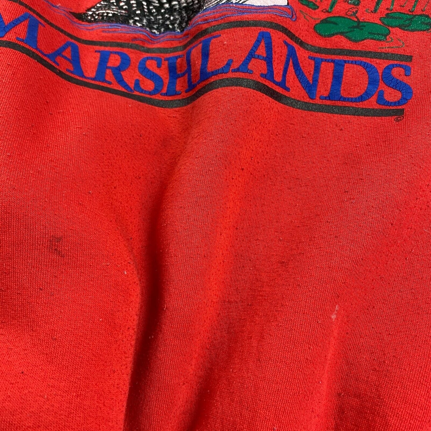 VINTAGE 90s Canadian Marshlands Red Crewneck Sweater sz X-Large Womens