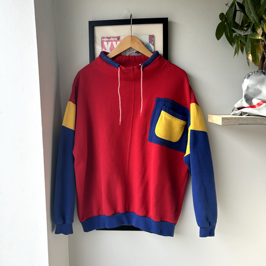 VINTAGE 1990s | Color Block Nordstrom Heavy Weight Sweater Sz 8 (L)