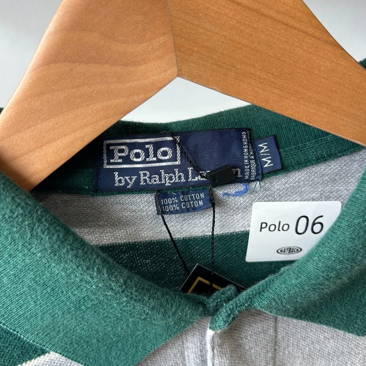 VINTAGE 90s | Ralph Lauren Sm Pony Tonal Striped Polo Shirt sz M/L