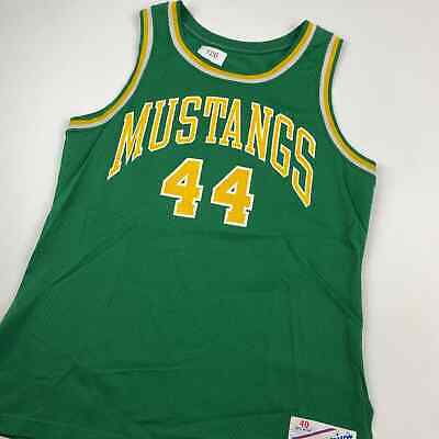 VINTAGE 80s Champion Mustangs #44 Basketball Jersey sz 40 Medium Men
