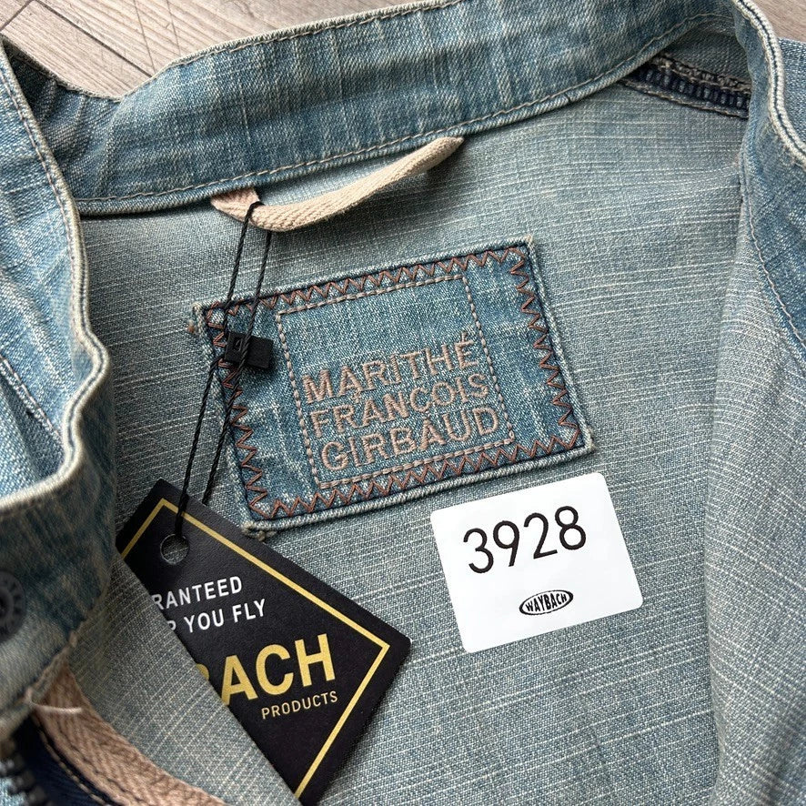 VINTAGE | Marithe Francois Girbaud Denim Cafe Racer Jacket sz M