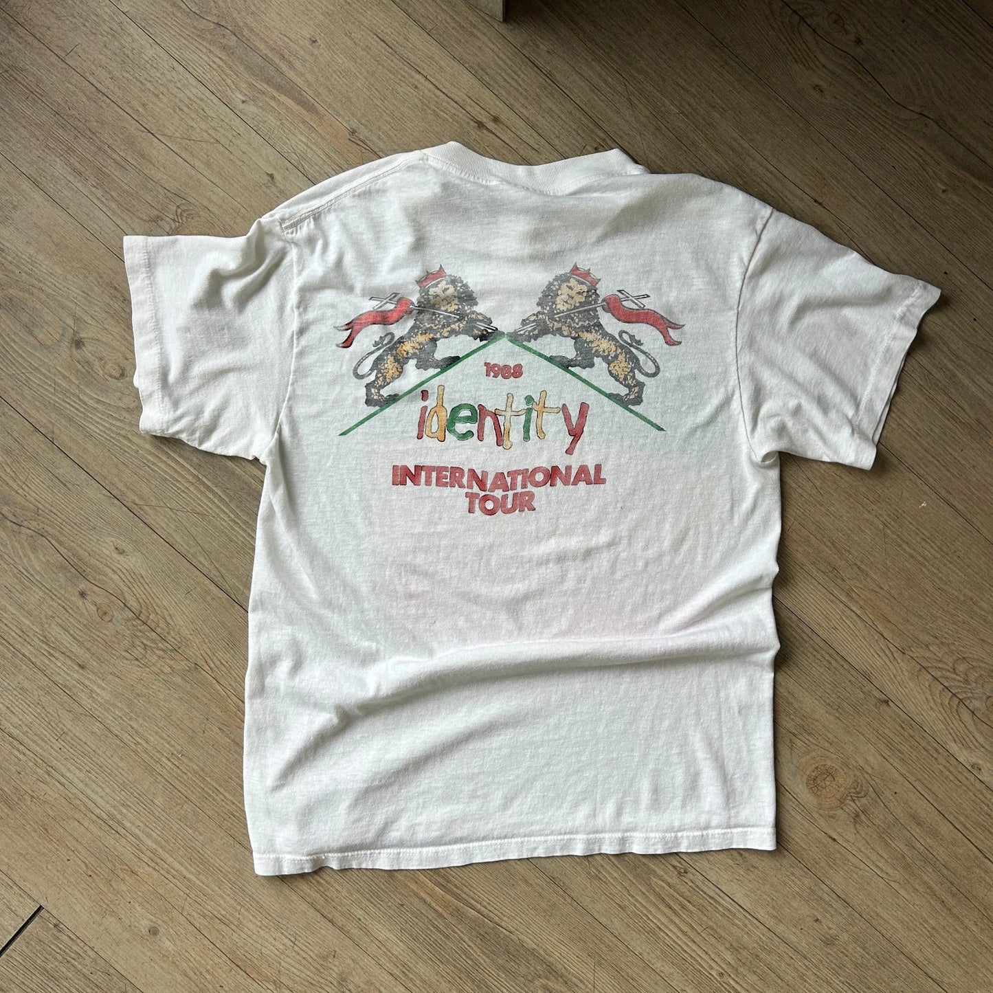 VINTAGE 1988 | Wailers Identity International Tour Paper Thin T-Shirt sz L