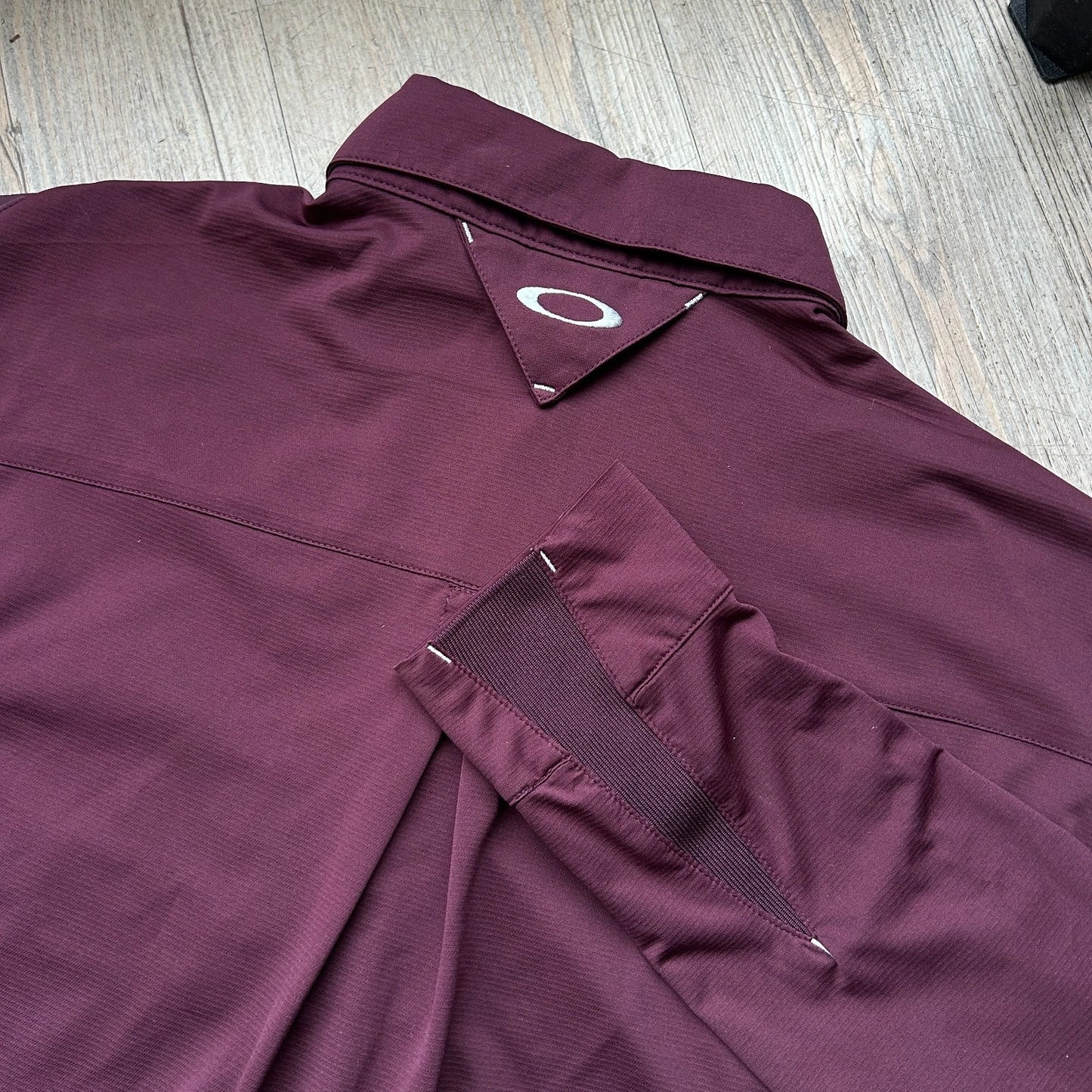 OAKLEY | Shadow Plaid 1/2 Button Down Golf Polo Shirt sz L