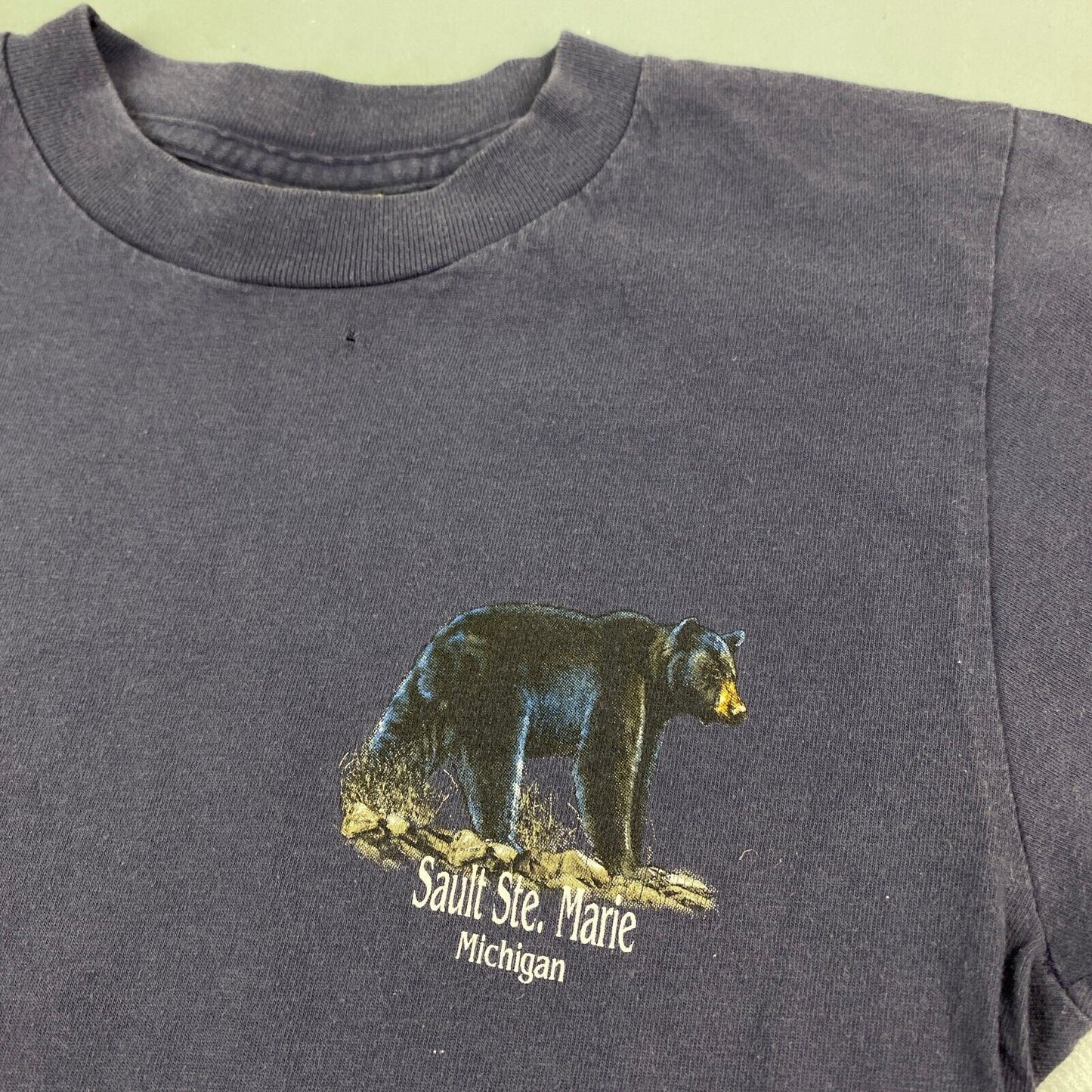 VINTAGE 90s Sault Ste. Marie Black Bear T-Shirt sz XS Men