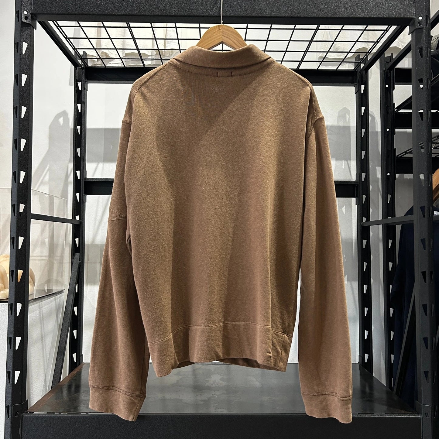 VINTAGE | Stone Island Brown Full Zip Collared Sweater sz L