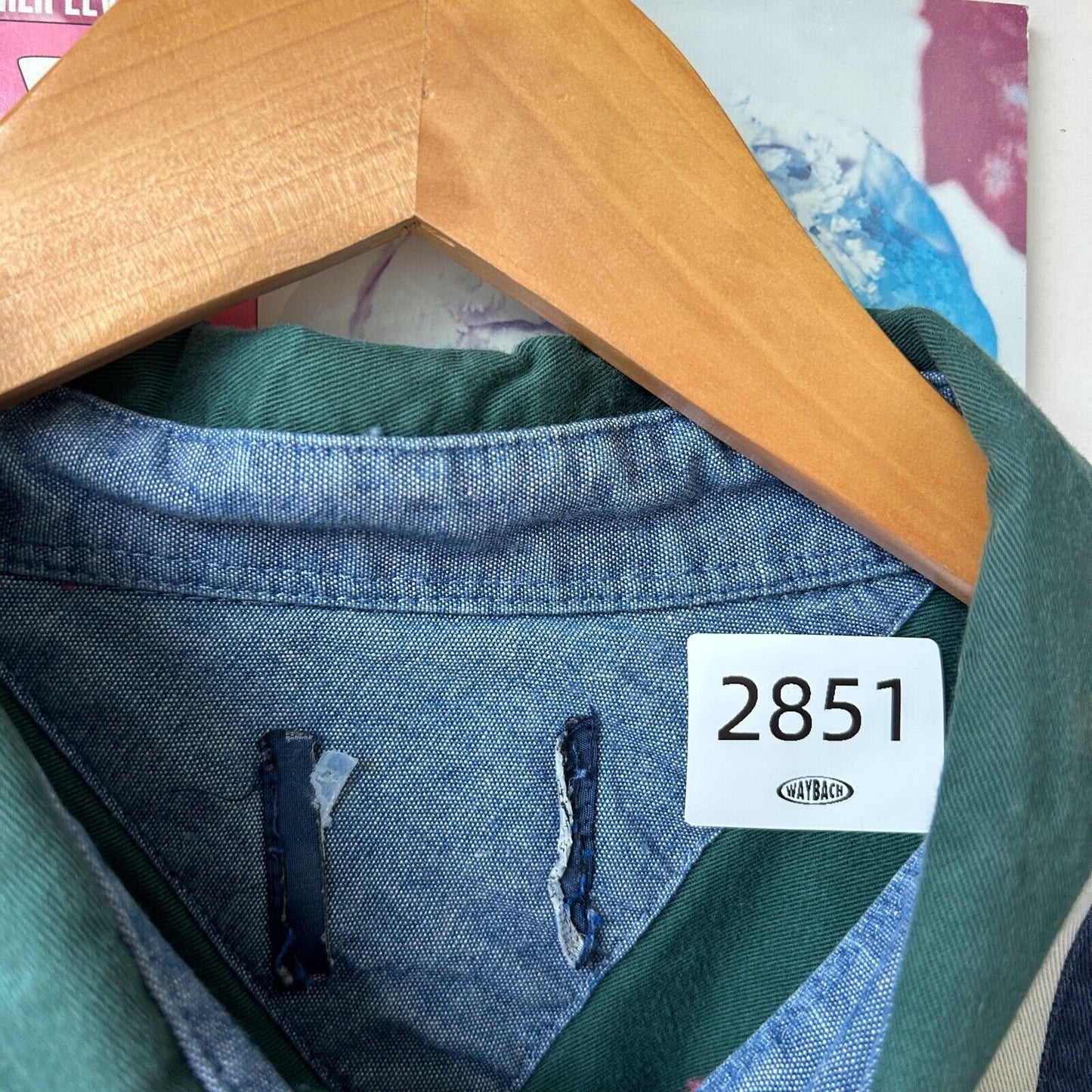 VINTAGE 90s | Vertical Color Block Button Down Shirt sz XXL