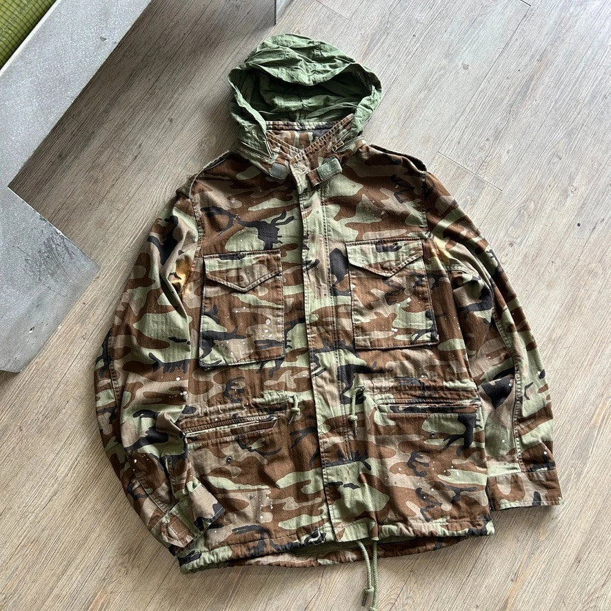 Vintage Y2k | Denim & Supply Ralph Lauren USA Flag Camo M65 Field Jacket sz L