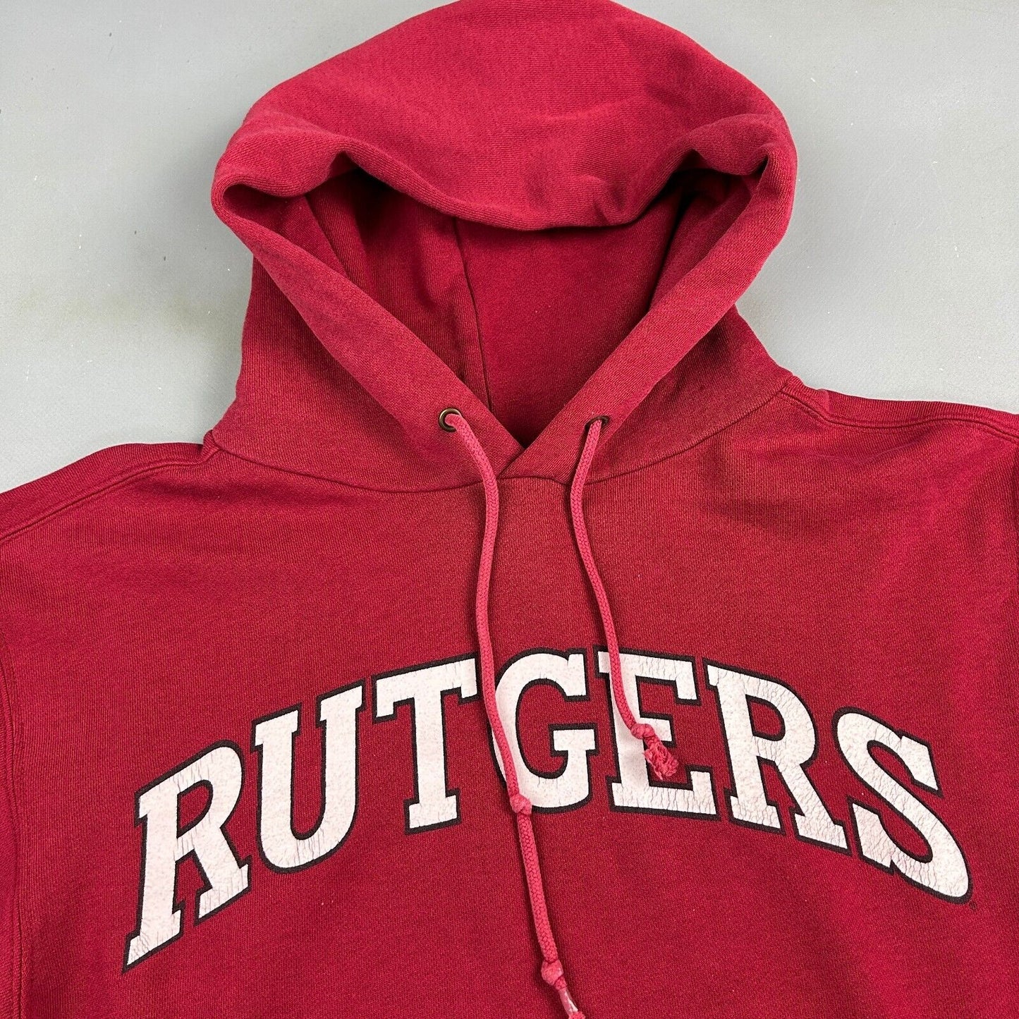 VINTAGE 90s Rutgers Red Jansport Hoodie Sweater sz Small Mens
