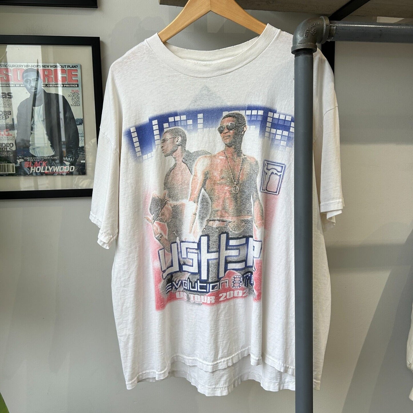 VINTAGE 02' | USHER NAS Evolution R&B Hip Hop Tour Band T-Shirt sz XL Adult