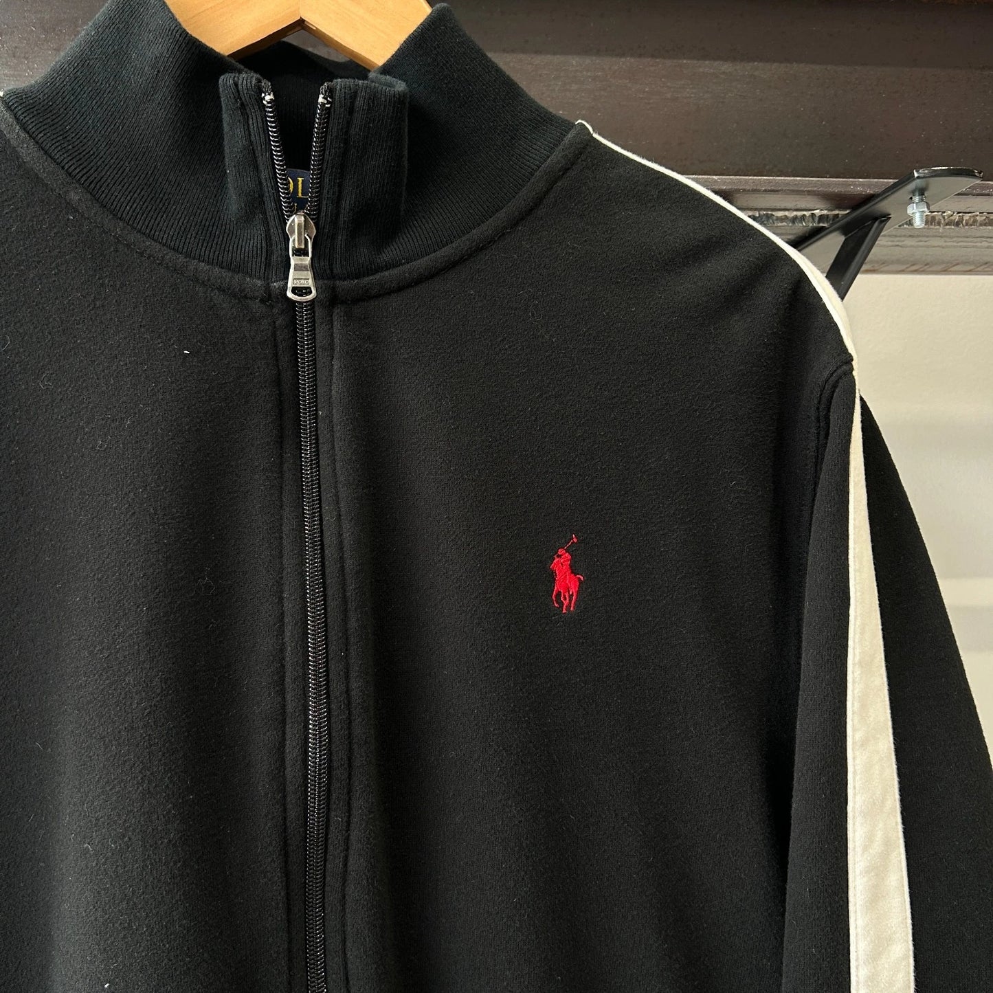 VINTAGE | POLO Ralph Lauren Sm Pony Mafia Zip Up Track Sweater sz L