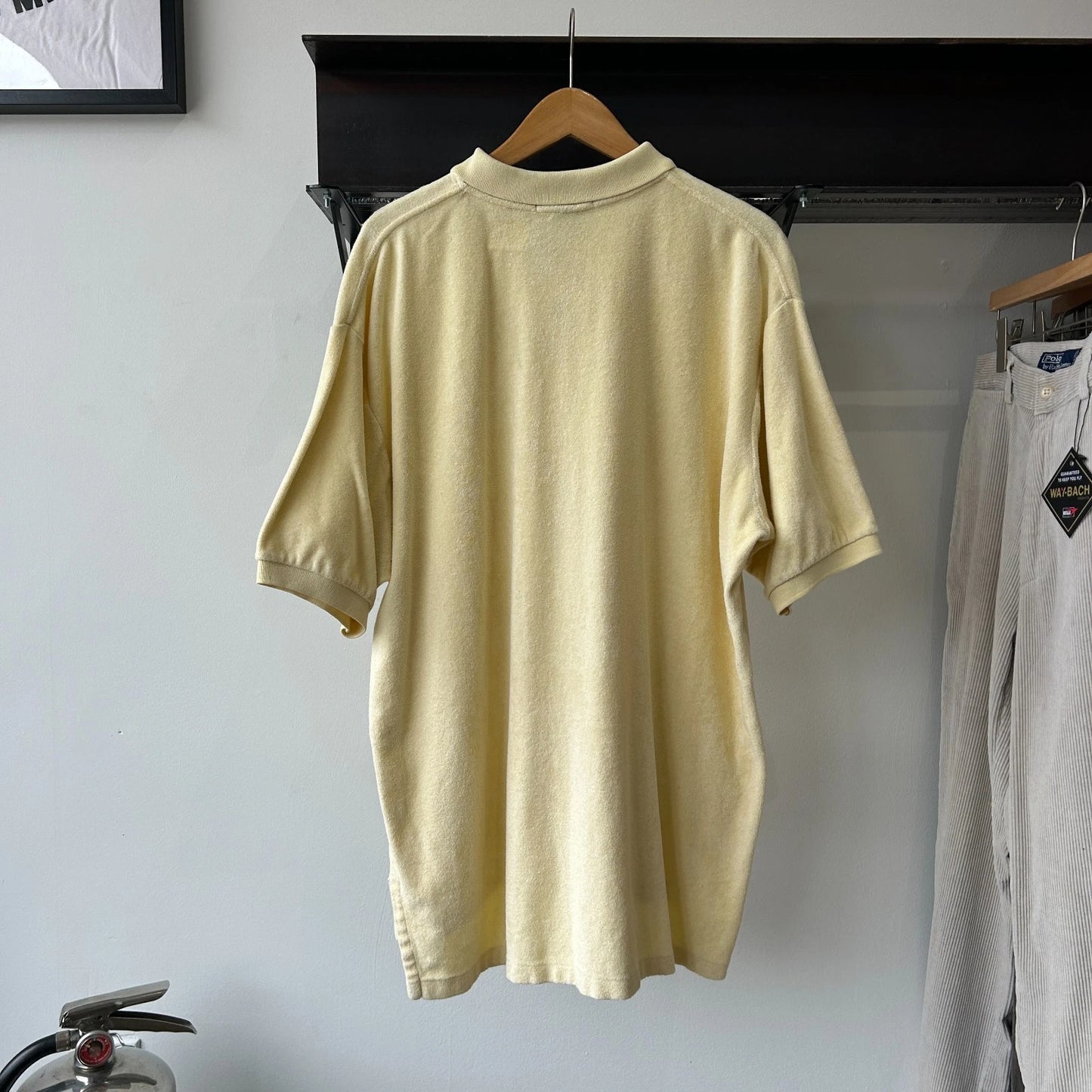 VINTAGE | Polo by Ralph Lauren Yellow Beach Towel Polo Shirt sz XL