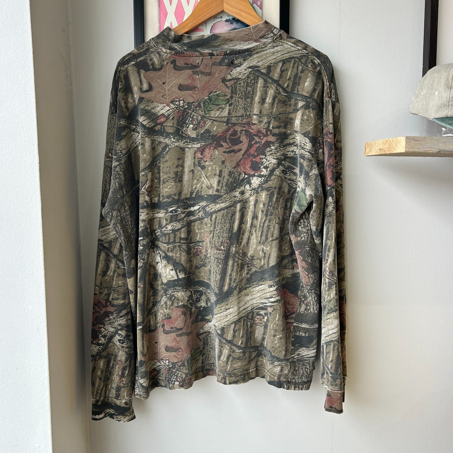VINTAGE | Yukon Gear Real Tree Camo Long Sleeve Mock Neck T-Shirt sz L