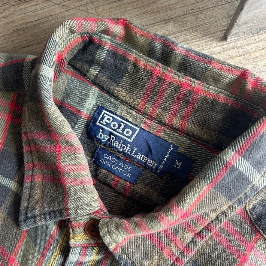 1990s POLO by Ralph Lauren | Vintage Cascade Flannel Button Down Shirt sz L/XL