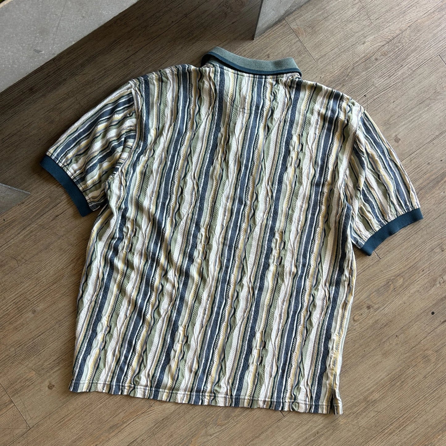 COOGI Style | Vintage Cotton Traders Sport 3D Knit Polo Shirt sz L/XL
