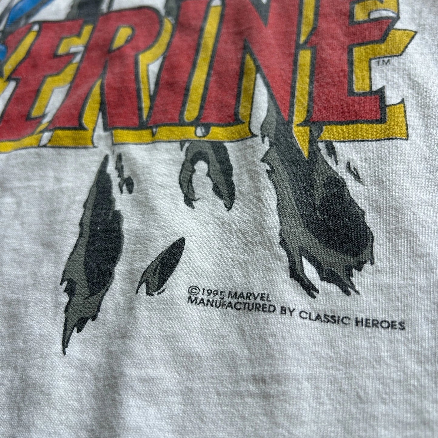VINTAGE 1995 | Wolverine Classic Heros Marvel Comics T-Shirt sz L