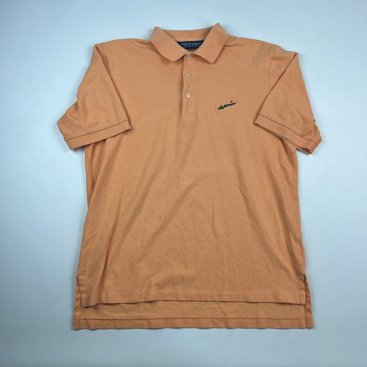 VINTAGE Ralph Lauren POLO Golf Orange Polo Shirt sz Medium Men
