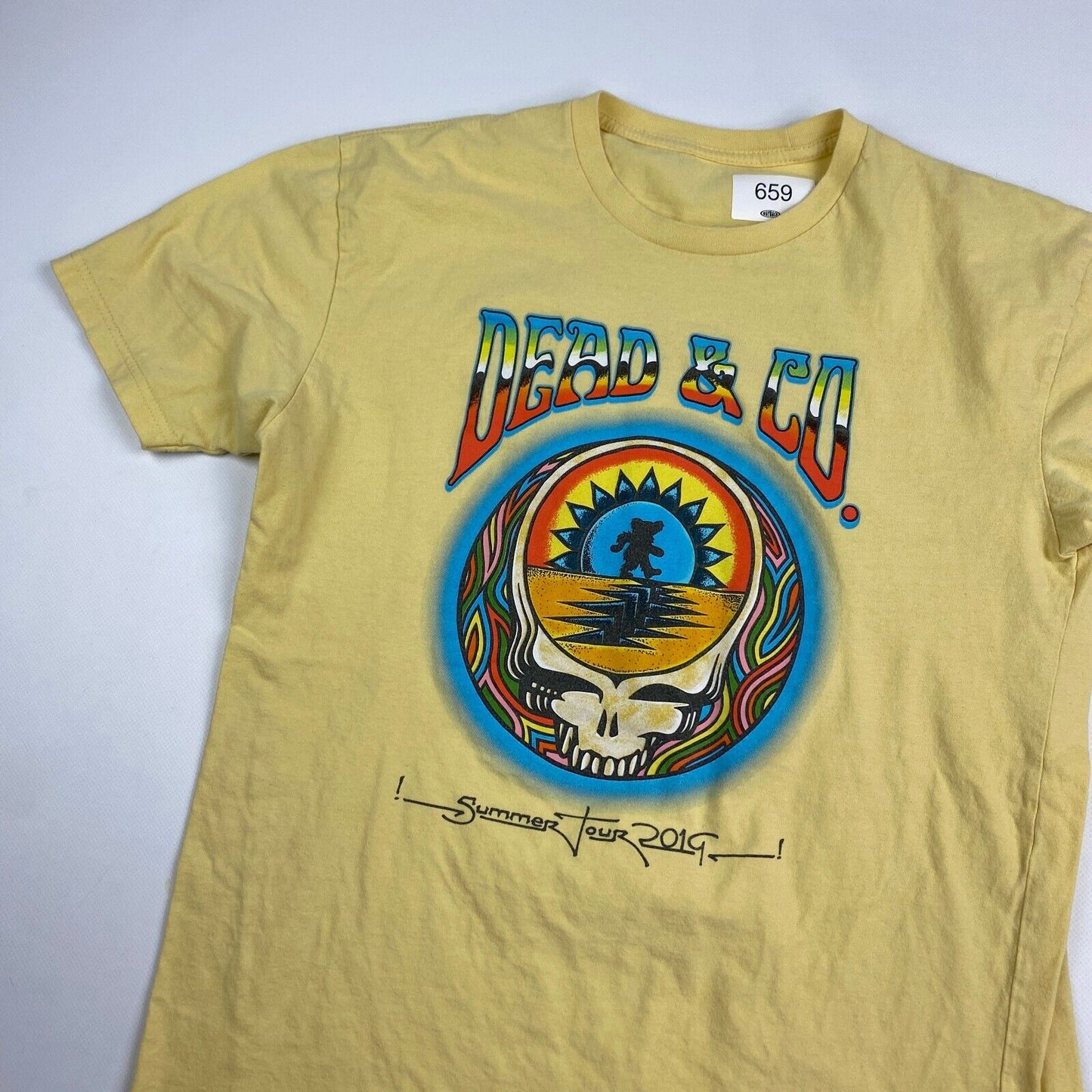 The Grateful Dead & Co Summer Tour Yellow Band T-Shirt sz Small Men