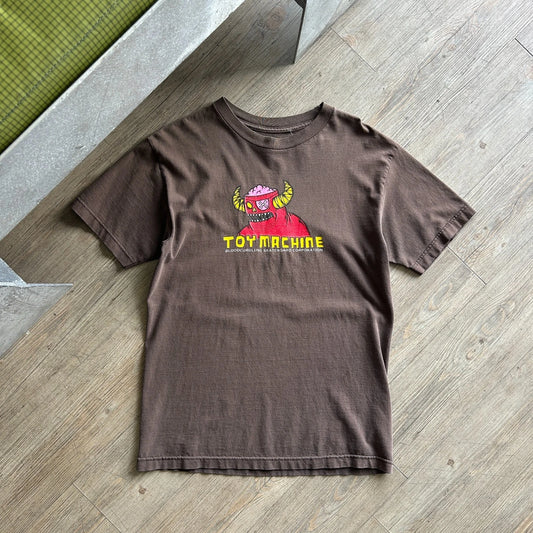 Toy Machine | 90s-Y2k Bloodcurdling Skateboard Corp Brown T-Shirt sz M