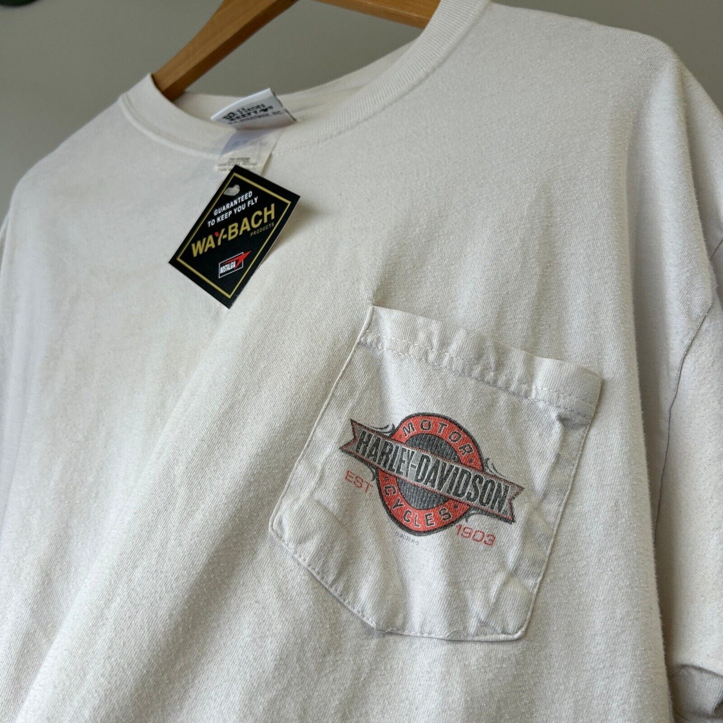 VINTAGE 2003 | HARLEY DAVIDSON Wausau WI Biker T-Shirt sz L Adult