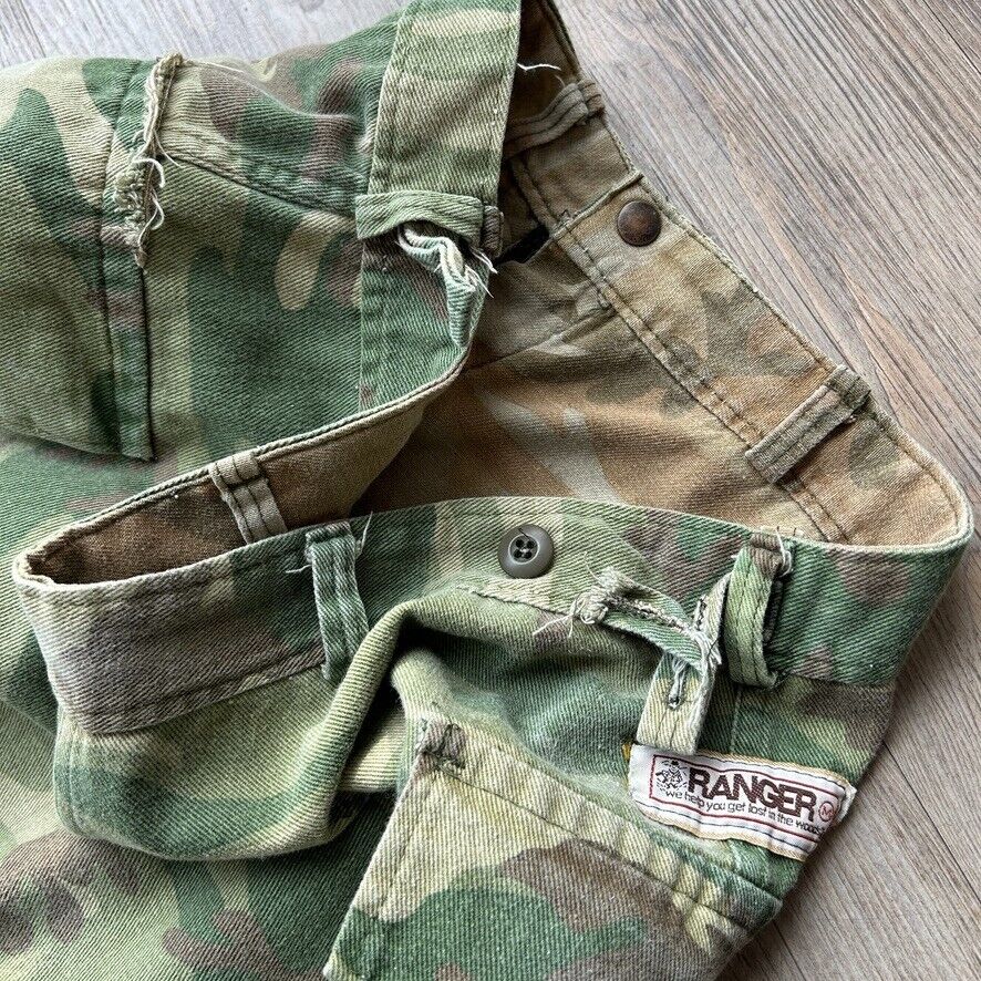 VINTAGE | Ranger Faded Camo Reversible Cargo Pants sz W33 L30