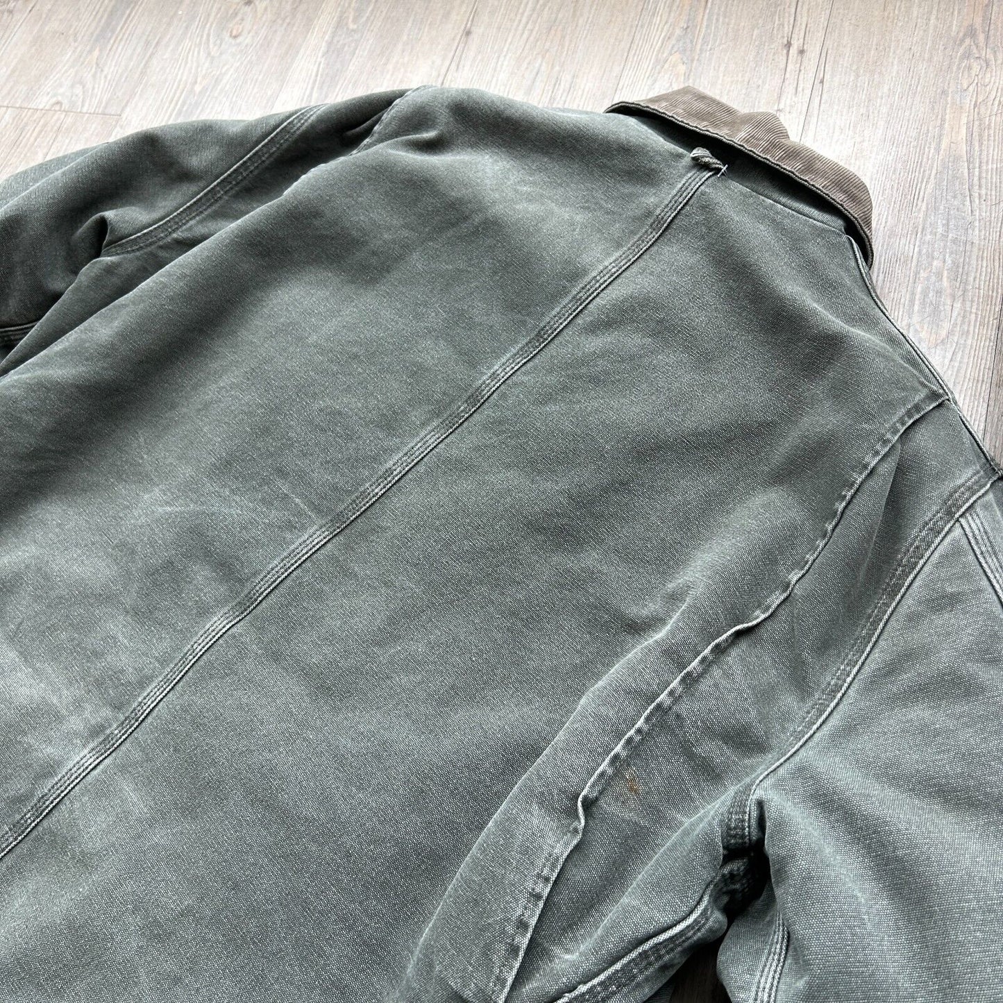 VINTAGE | CARHARTT Faded Green Arctic Chore Jacket sz XL/2XL Adult