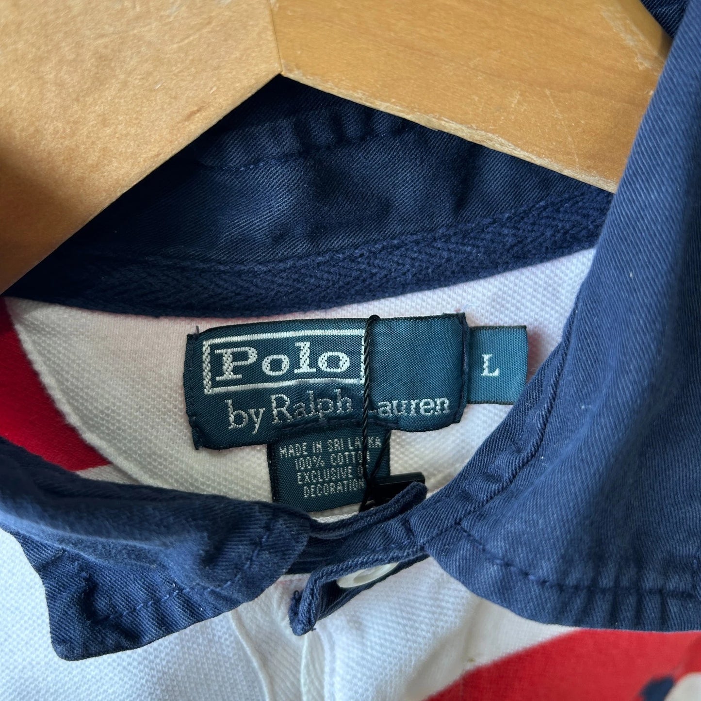 VINTAGE Y2k | Ralph Lauren Big Pony #3 Striped Polo Shirt sz L