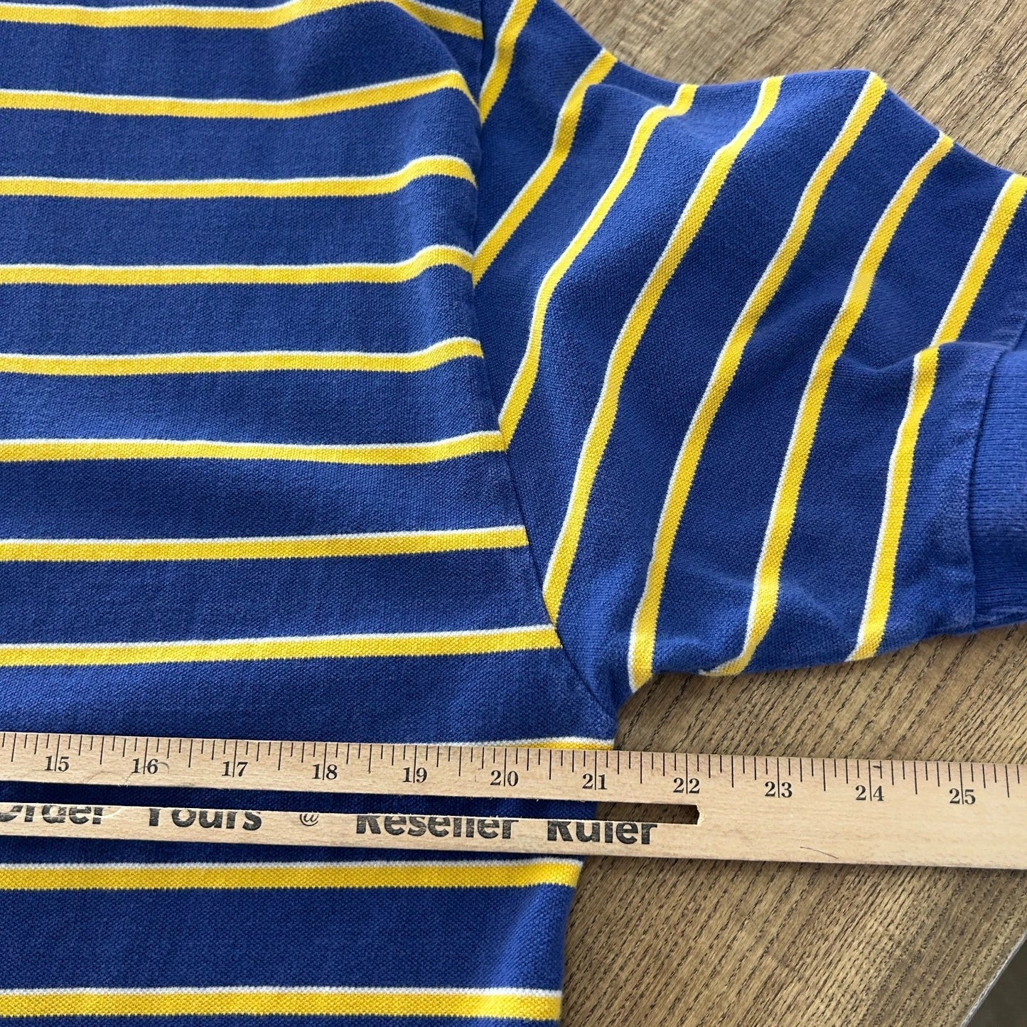 VINTAGE Y2k | Ralph Lauren Sm Pony Electric Blue Striped Polo Shirt sz L/XL
