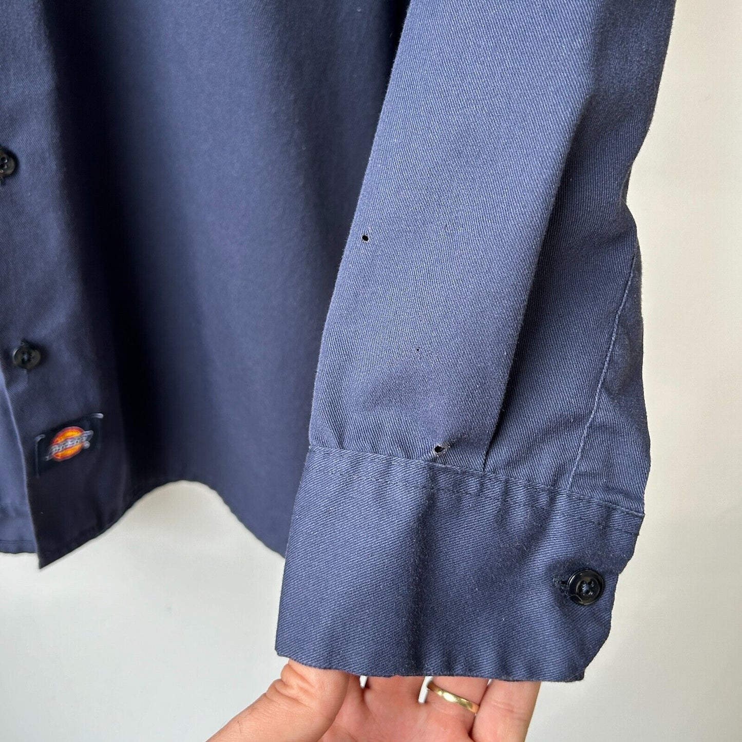 VINTAGE | Dickies Navy Button Down Work Shirt sz L