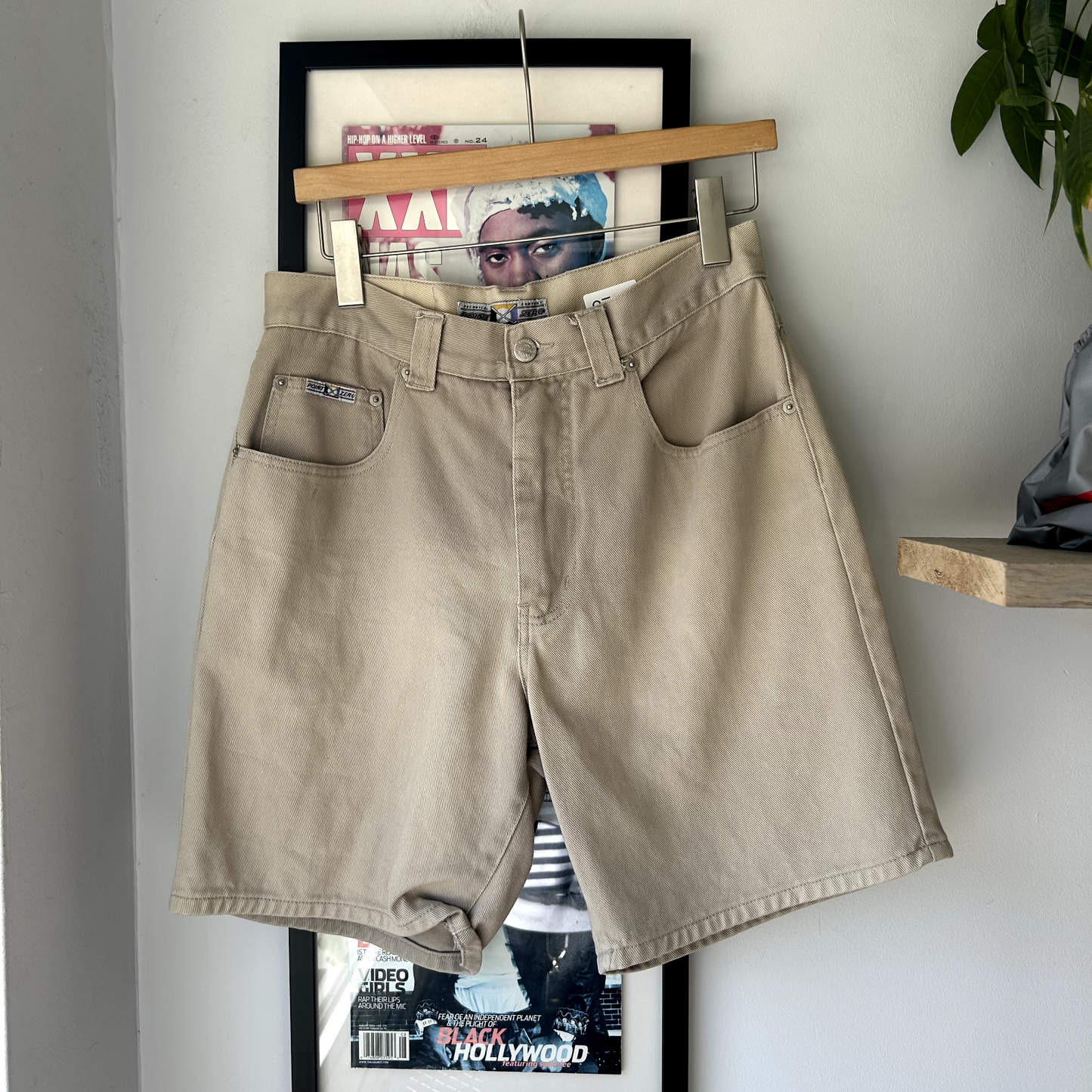 VINTAGE | 1990s Point Zero Beige Jean Shorts sz W30