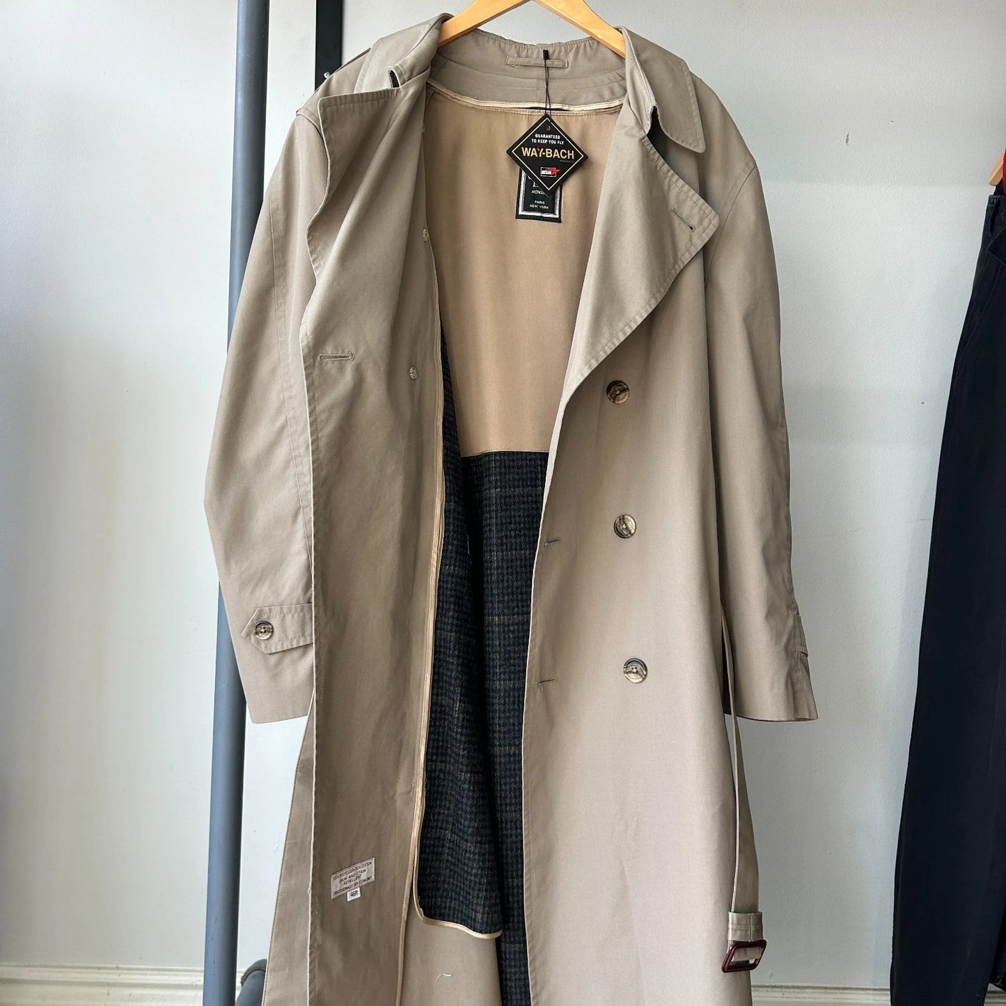 VINTAGE | Christian Dior Monsieur Wool Blend Lined Trench Coat Jacket sz 46R