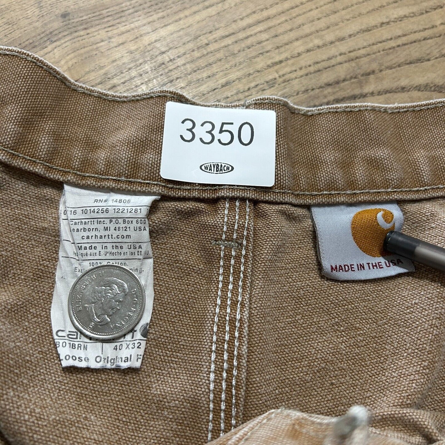 VINTAGE | Carhartt Faded Double Knee Loose Workwear Pants sz W38 L32