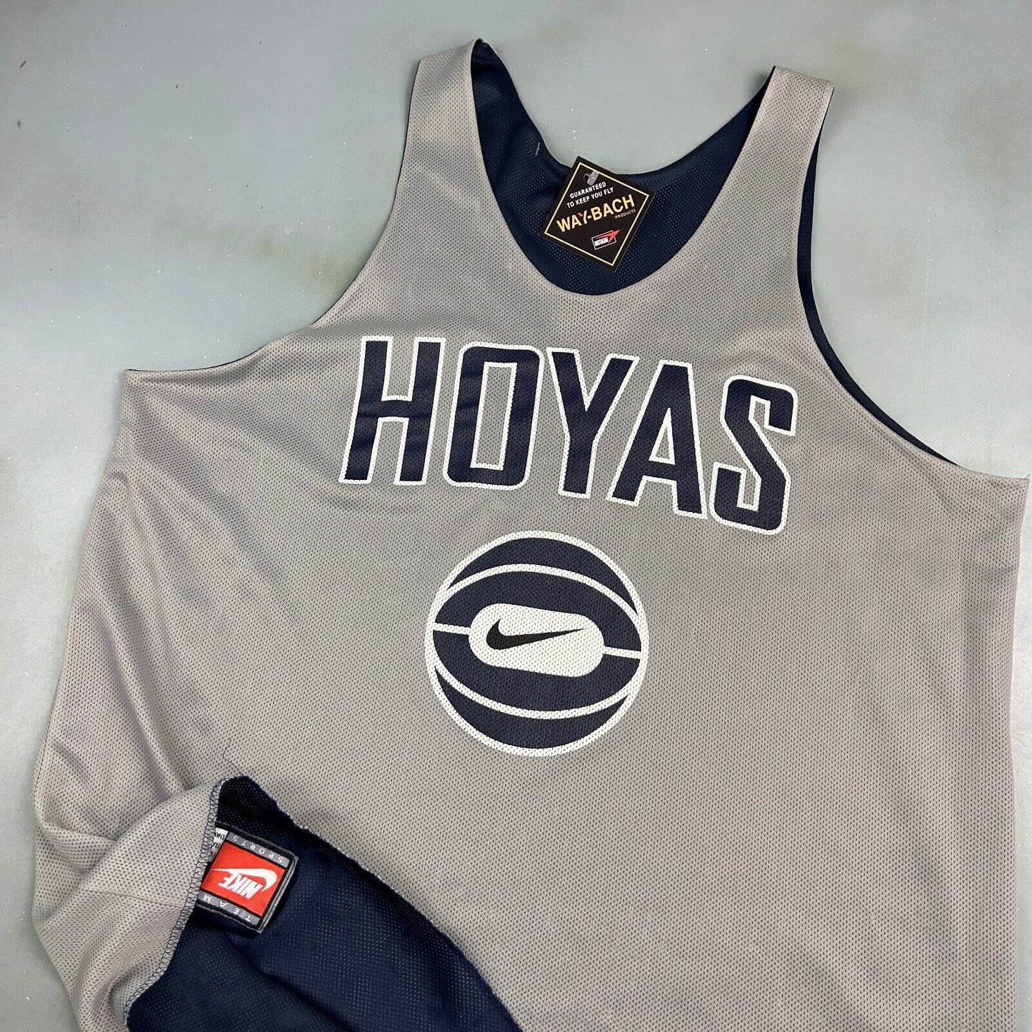 VINTAGE 90s Georgetown Hoyas NIKE Basketball Reverse Pinnie Jersey sz XL Adult