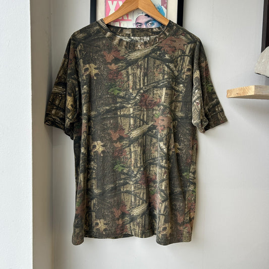 VINTAGE | Mossy Oak Real Tree Camo T-Shirt sz L