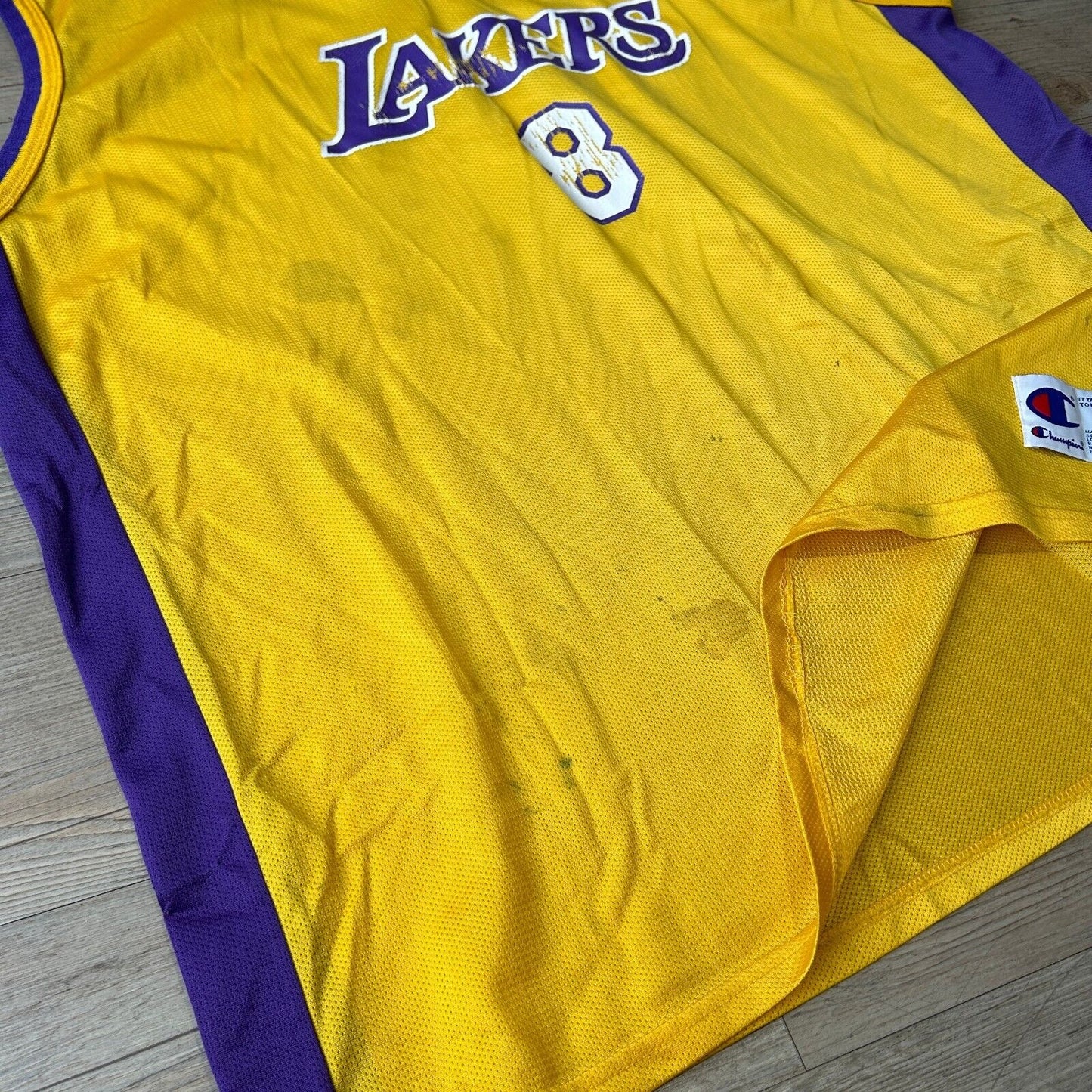 VINTAGE | LA LAKERS #8 KOBE Bryant Champion Basketball Jersey sz 52 XXL Adult