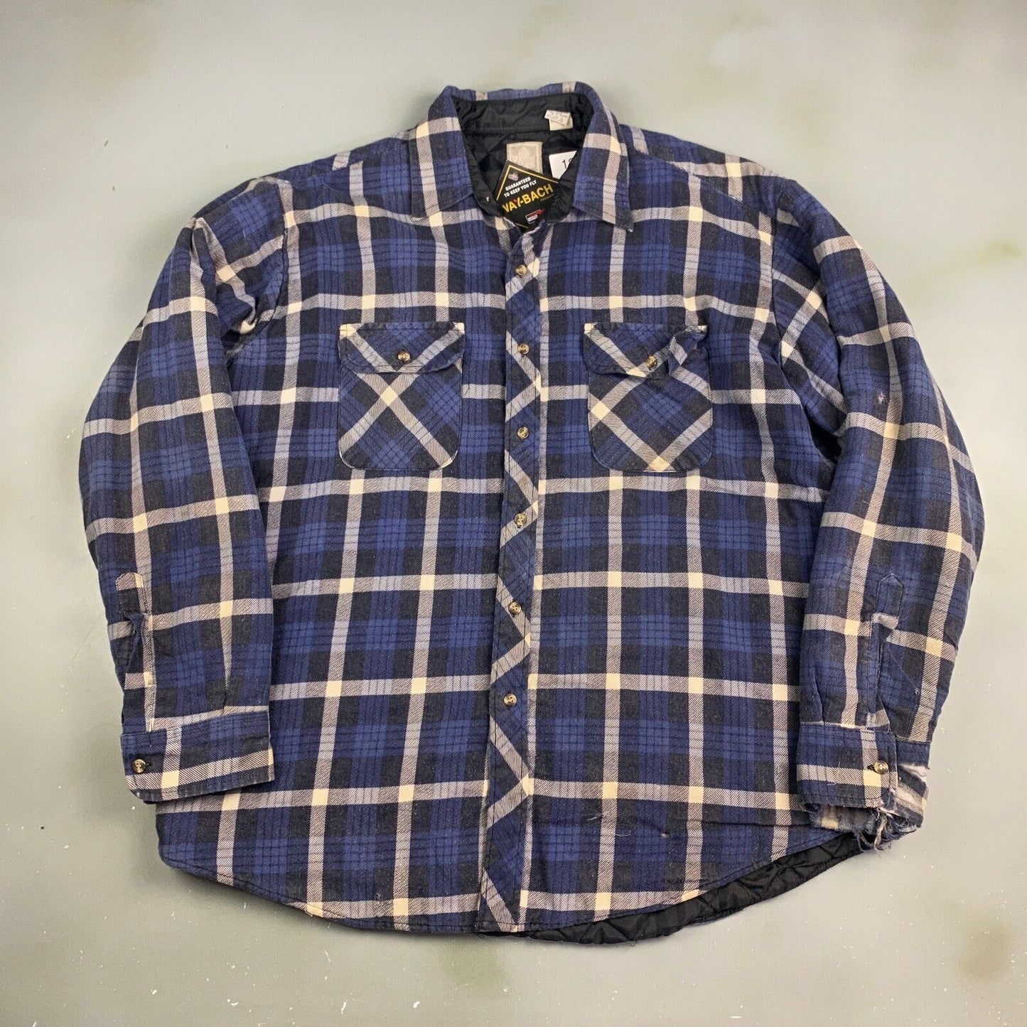 VINTAGE 90s Outdoor Exchange Plaid Lined Flannel Button Up Shirt sz XL Adult