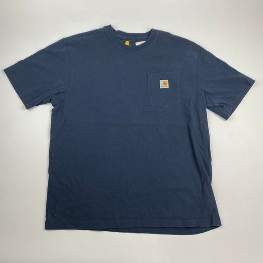 Carhartt Sm Logo Navy Pocket T-Shirt sz Large Men