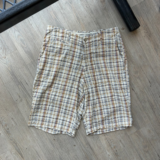 VINTAGE | Gramicci Seer Sucker Plaid Shorts sz M W30/31