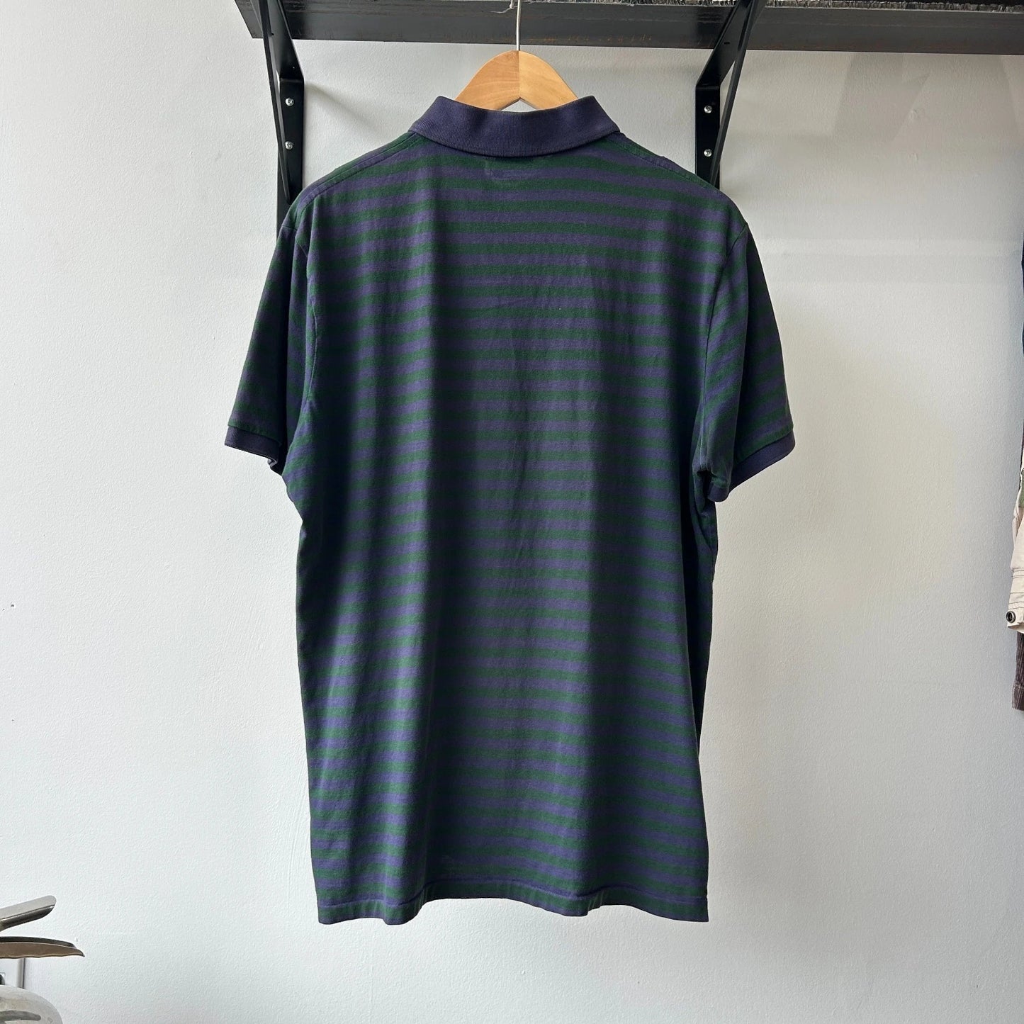 VINTAGE Y2k | Ralph Lauren Sm Pony Tonal Striped Polo Shirt sz L