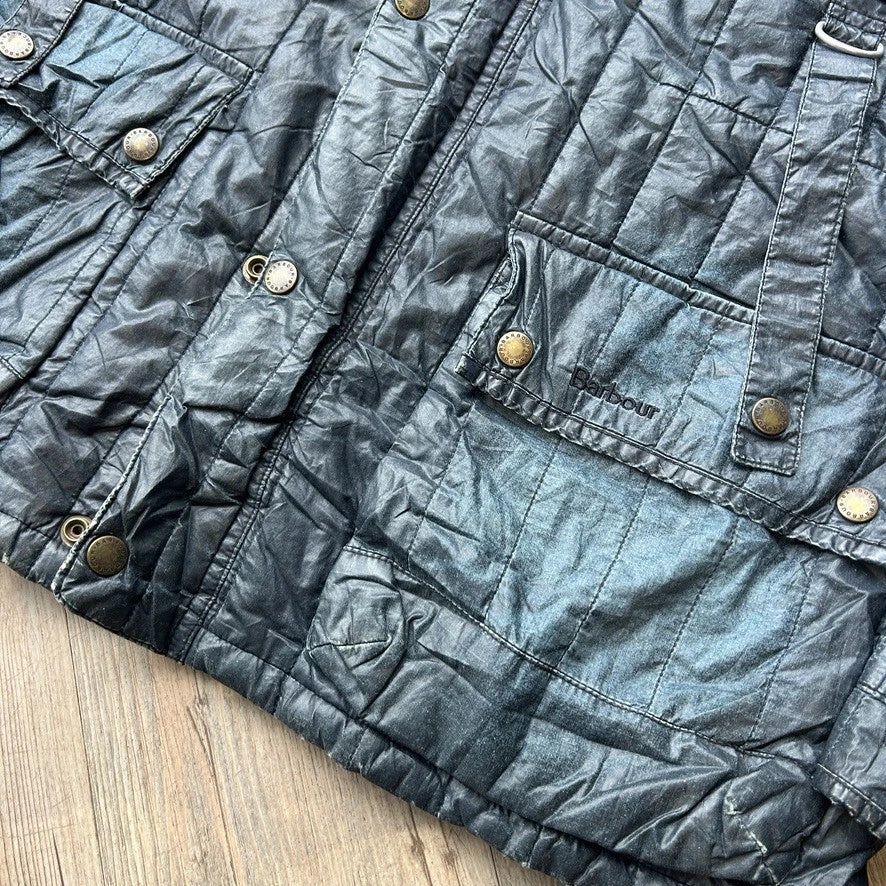 VINTAGE | Barbour To Ki To Waxed Blue Field Jacket sz L