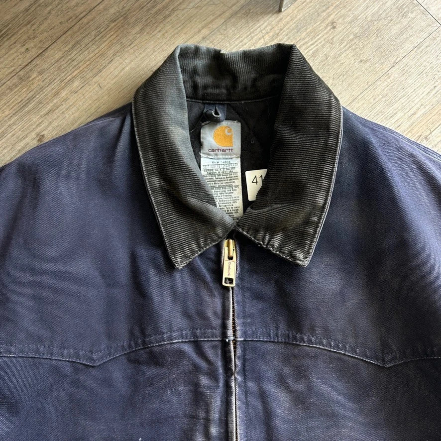 VINTAGE | Carhartt Faded Navy Santa Fe Bomber Jacket sz XL