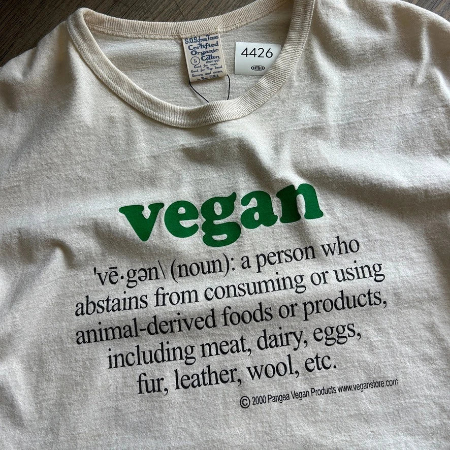1990s | VEGAN Definition Organic Cotton USA Made T-Shirt sz M/L