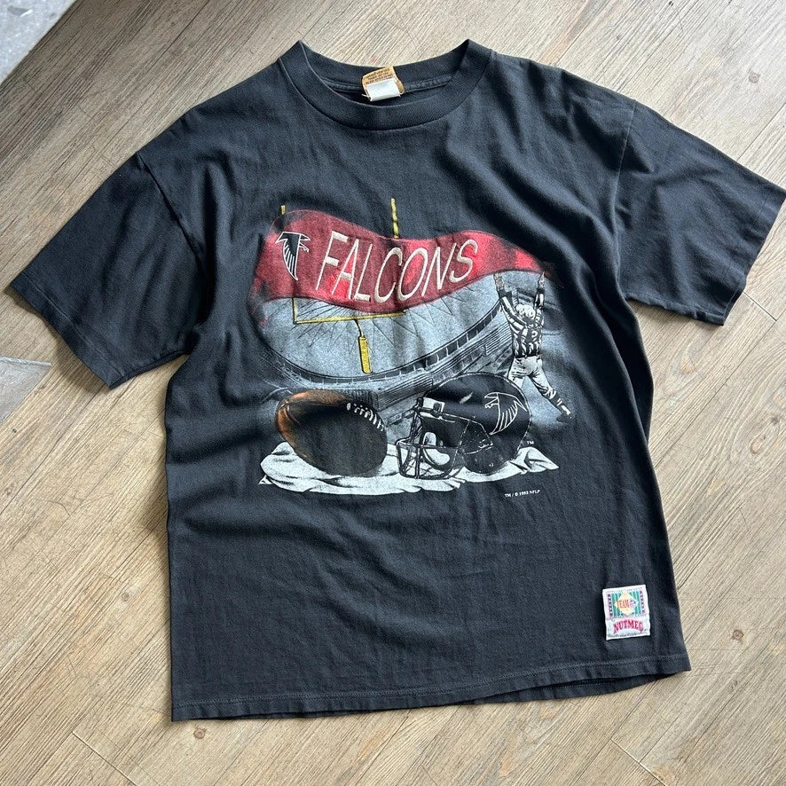 VINTAGE 90s | Atlanta Falcons Football Stadium Team NFL Nutmeg T-Shirt sz L