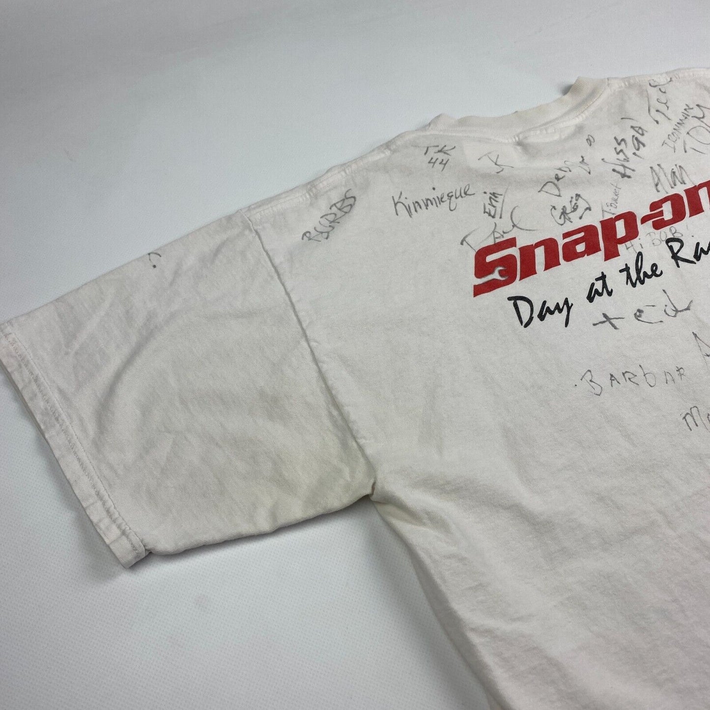 VINTAGE Nascar Snap-on Racing Forged In Steel White T-Shirt sz XL Men