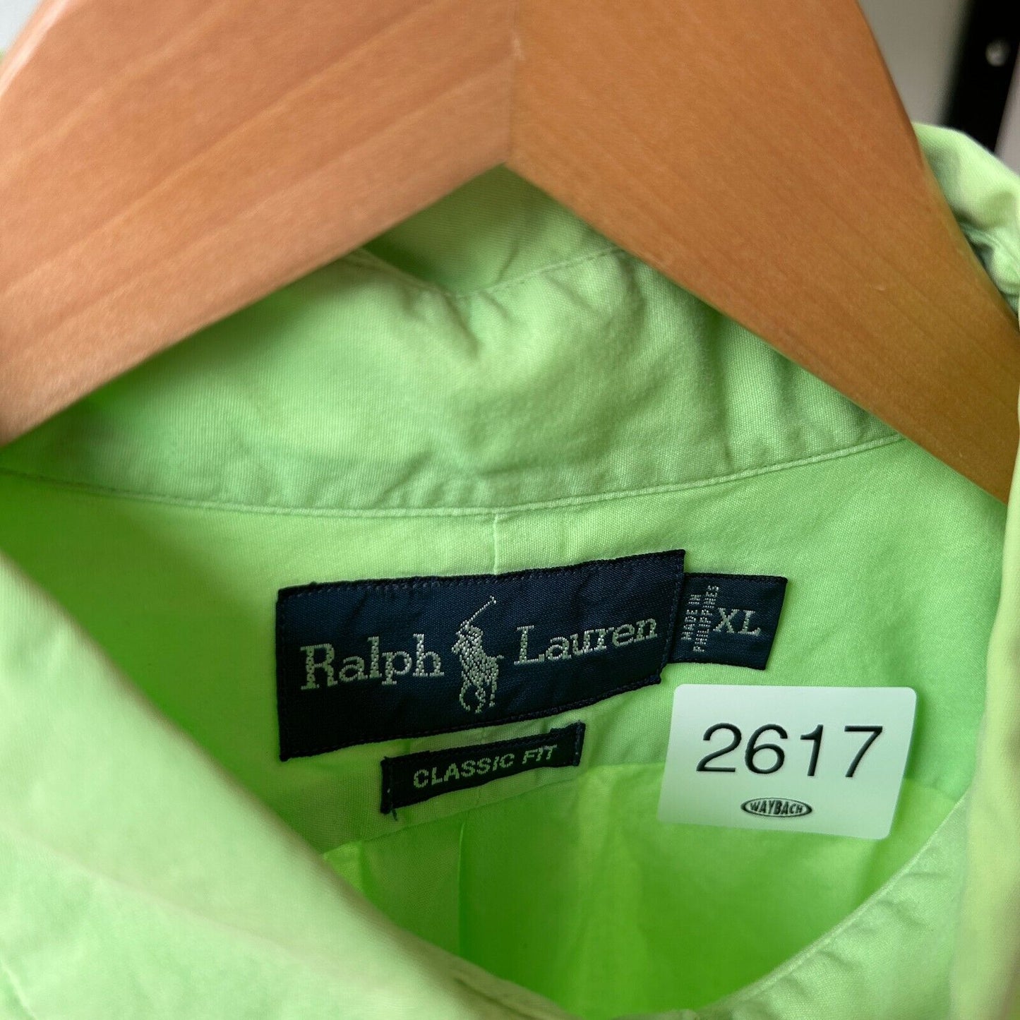 VINTAGE | Ralph Lauren Lime Short Sleeve Button Down Shirt sz XL