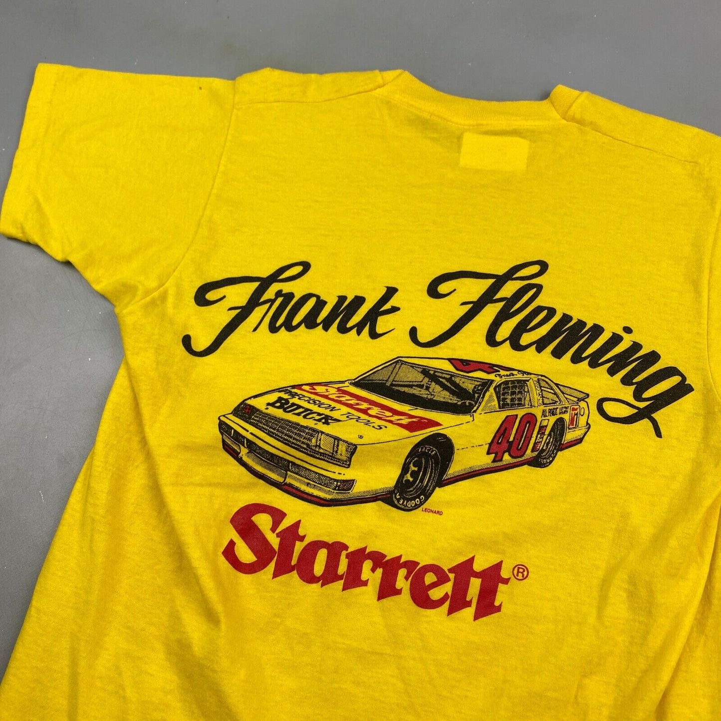 VINTAGE 80s Frank Fleming Starret Racing Auto T-Shirt sz Medium Men