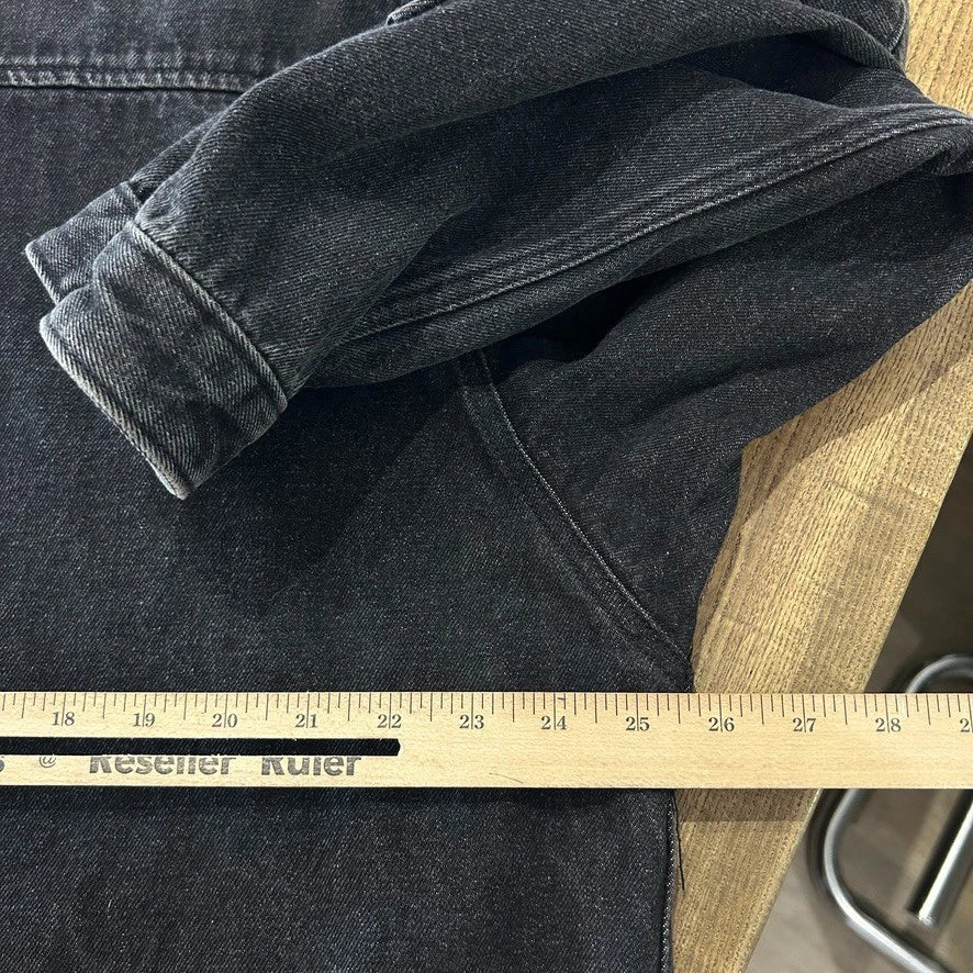 VINTAGE | Stussy Black Denim Workwear Chore Jacket sz M/L