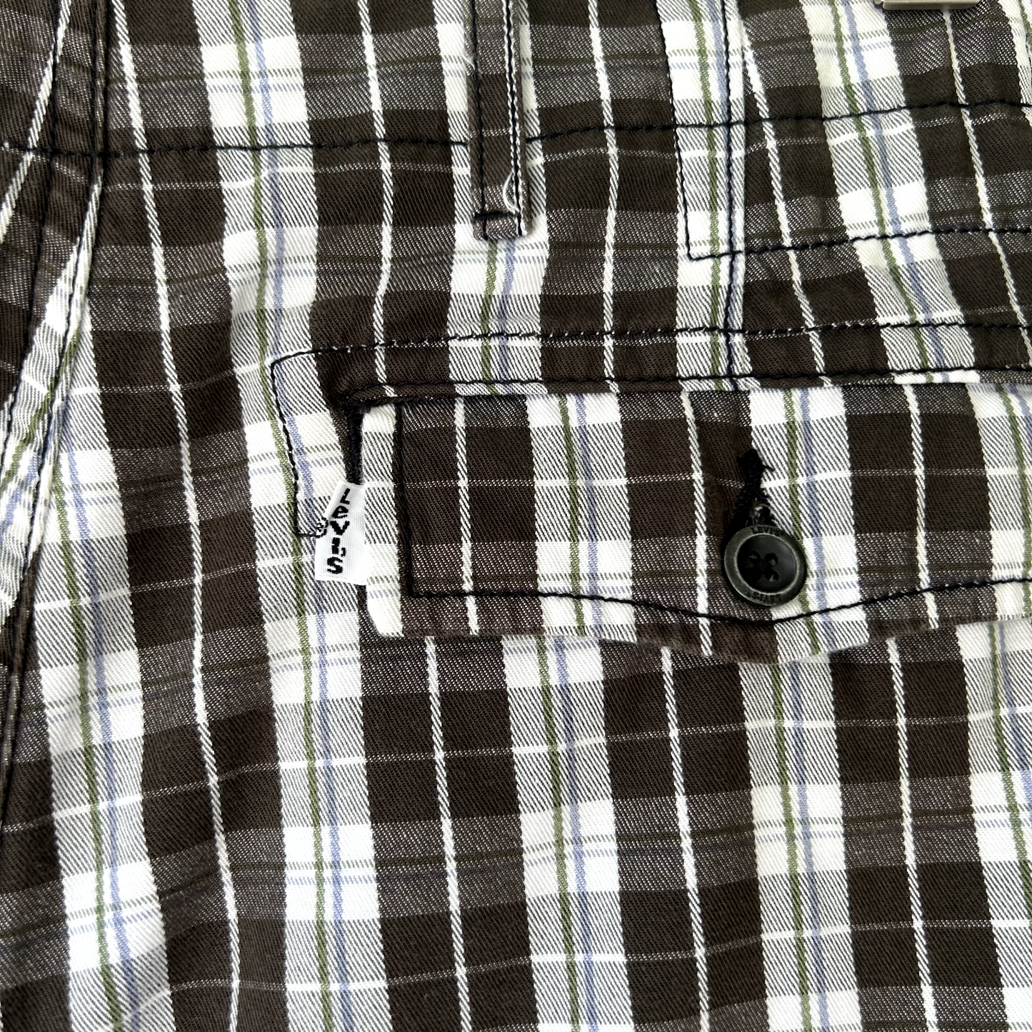 Vintage Y2K Levi's Plaid Shorts Light Weight sz Mens W34