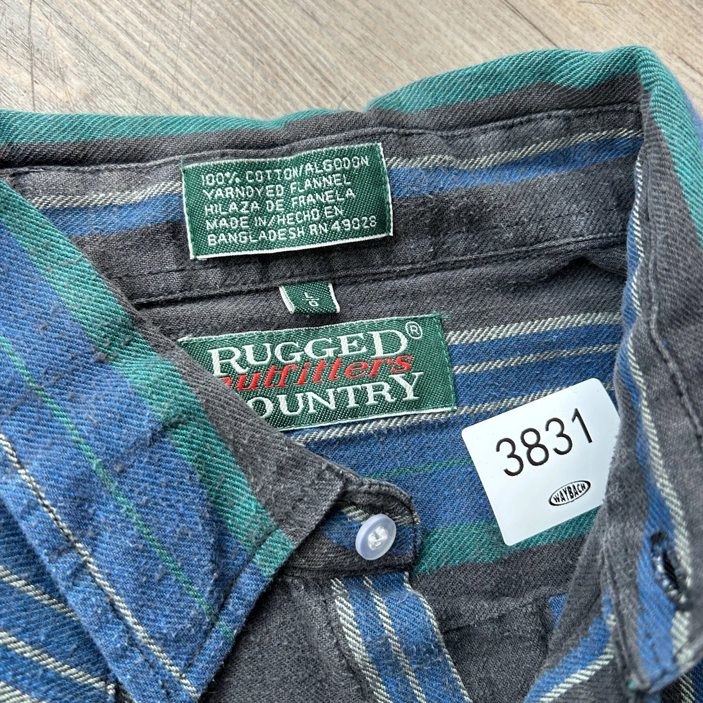 VINTAGE | Rugged Country Cotton YarnDyed Flannel Button Down Shirt sz L